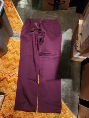 Woman's Purple Straight-Leg Dress Pants